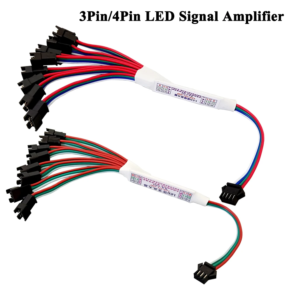 1-to-2/4/8 LED Signal Amplifier for WS2812B/SK6812 RGB Strip DC5V TTL Repeater Module Extends 3Pin/4Pin Addressable Pixel Lights
1-to-2/4/8 LED Signal Amplifier for WS2812B/SK6812 RGB Strip DC5V TTL Repeater Module Extends 3Pin/4Pin Addressable Pixel Lights