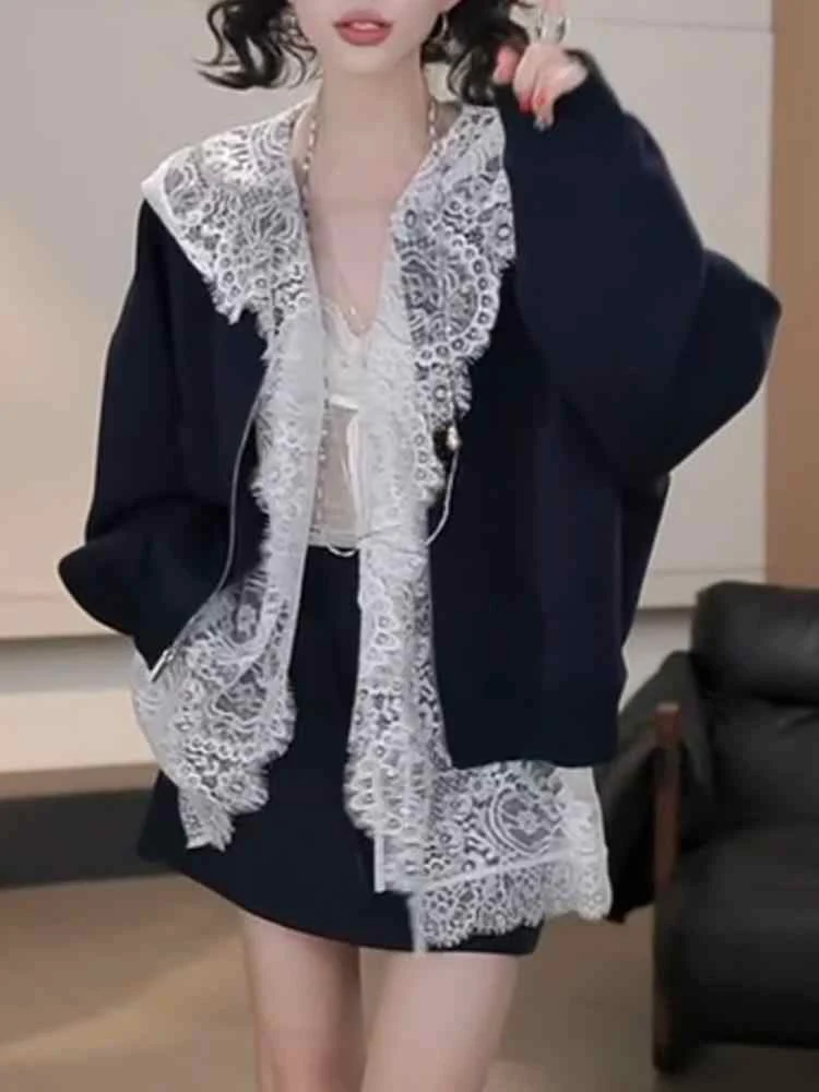 Trendy Women's Lace Hoodie Cardigan Sweater Short Skirt Three-Piece Set Autumn Casual Breathable Loose Fit round Neck Long Sl...
Trendy Women's Lace Hoodie Cardigan Sweater Short Skirt Three-Piece Set Autumn Casual Breathable Loose Fit round Neck Long Sl...