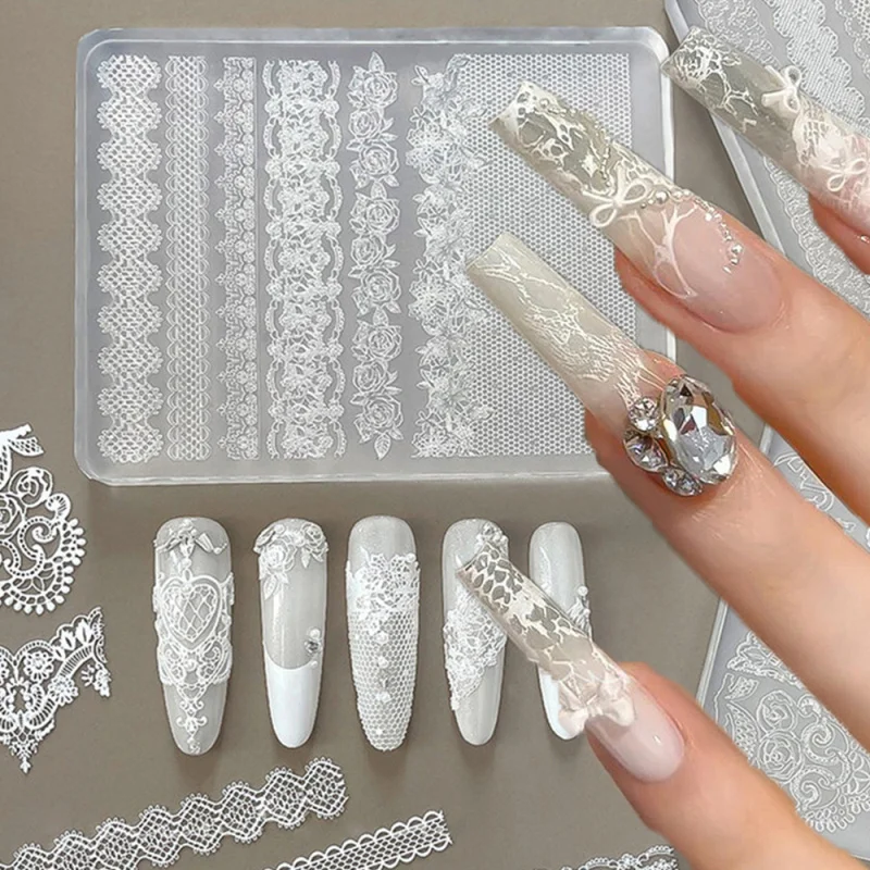 1pc Lace 3D Silicone Nail Molds Silicone Rose Flowers Carved Lace Nails Art Resin Molds Transparent Templates for Accessories Su
1pc Lace 3D Silicone Nail Molds Silicone Rose Flowers Carved Lace Nails Art Resin Molds Transparent Templates for Accessories Su