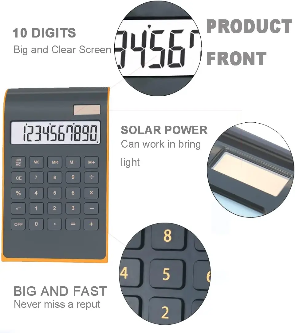 Office Calculator, 10-Digit Dual Power Business Desktop Calculator for Office Student (New Black & Red, Pack of 2)
Office Calculator, 10-Digit Dual Power Business Desktop Calculator for Office Student (New Black & Red, Pack of 2)