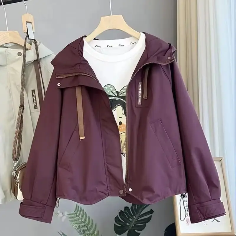 Trench Coats Women's Hooded Long-Sleeve Casual Windbreaker Female 2025 New Spring Autumn Loose Tops Outerwear Overcoat Women
Trench Coats Women's Hooded Long-Sleeve Casual Windbreaker Female 2025 New Spring Autumn Loose Tops Outerwear Overcoat Women