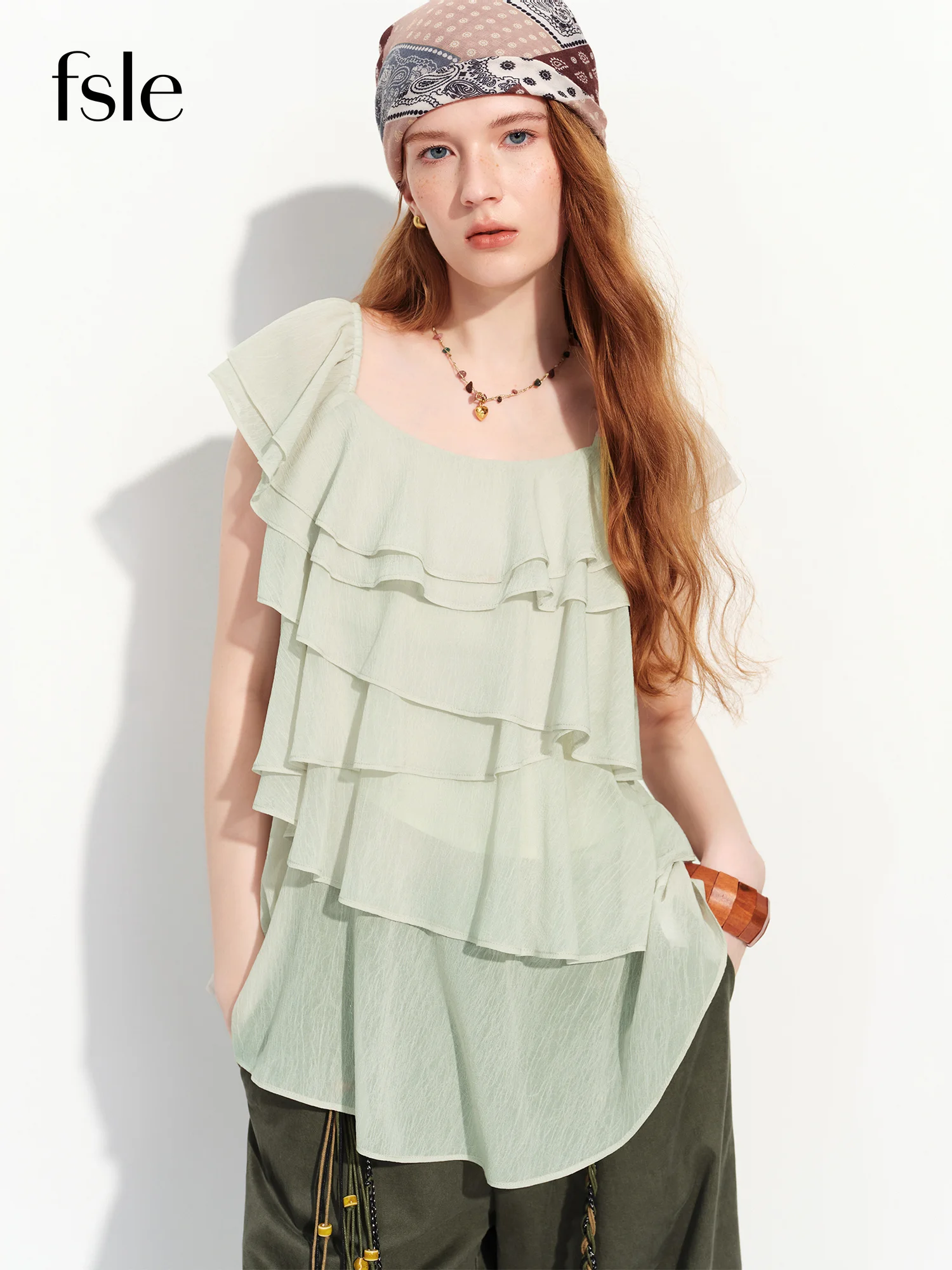 FSLE Women's Blouses Summer 2026 New Style Multi-layered Ruffle Shirt with Stylish Design Commuting Holiday Pretty Tops
FSLE Women's Blouses Summer 2026 New Style Multi-layered Ruffle Shirt with Stylish Design Commuting Holiday Pretty Tops
