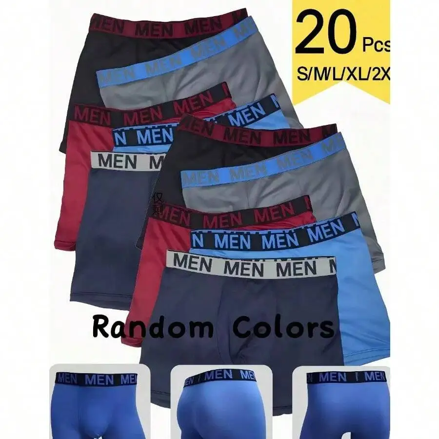 20pcs Mens Breathable Boxer Briefs Elastic Waistband Multi-Color Daily Wear
20pcs Mens Breathable Boxer Briefs Elastic Waistband Multi-Color Daily Wear