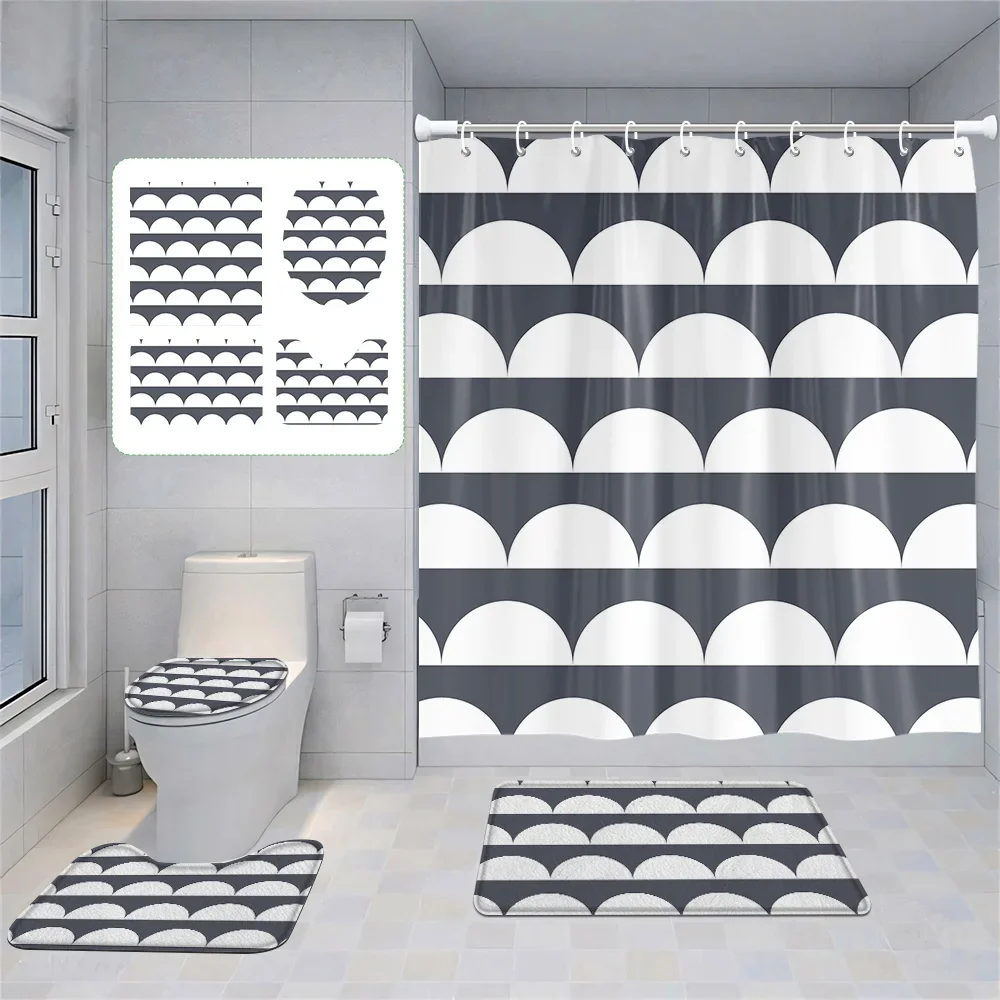 Morandi Geometric Illustration Bathroom suit Abstract Art Shower Curtain Non-Slip Mat Hook Home Decorative Shower Curtain
Morandi Geometric Illustration Bathroom suit Abstract Art Shower Curtain Non-Slip Mat Hook Home Decorative Shower Curtain