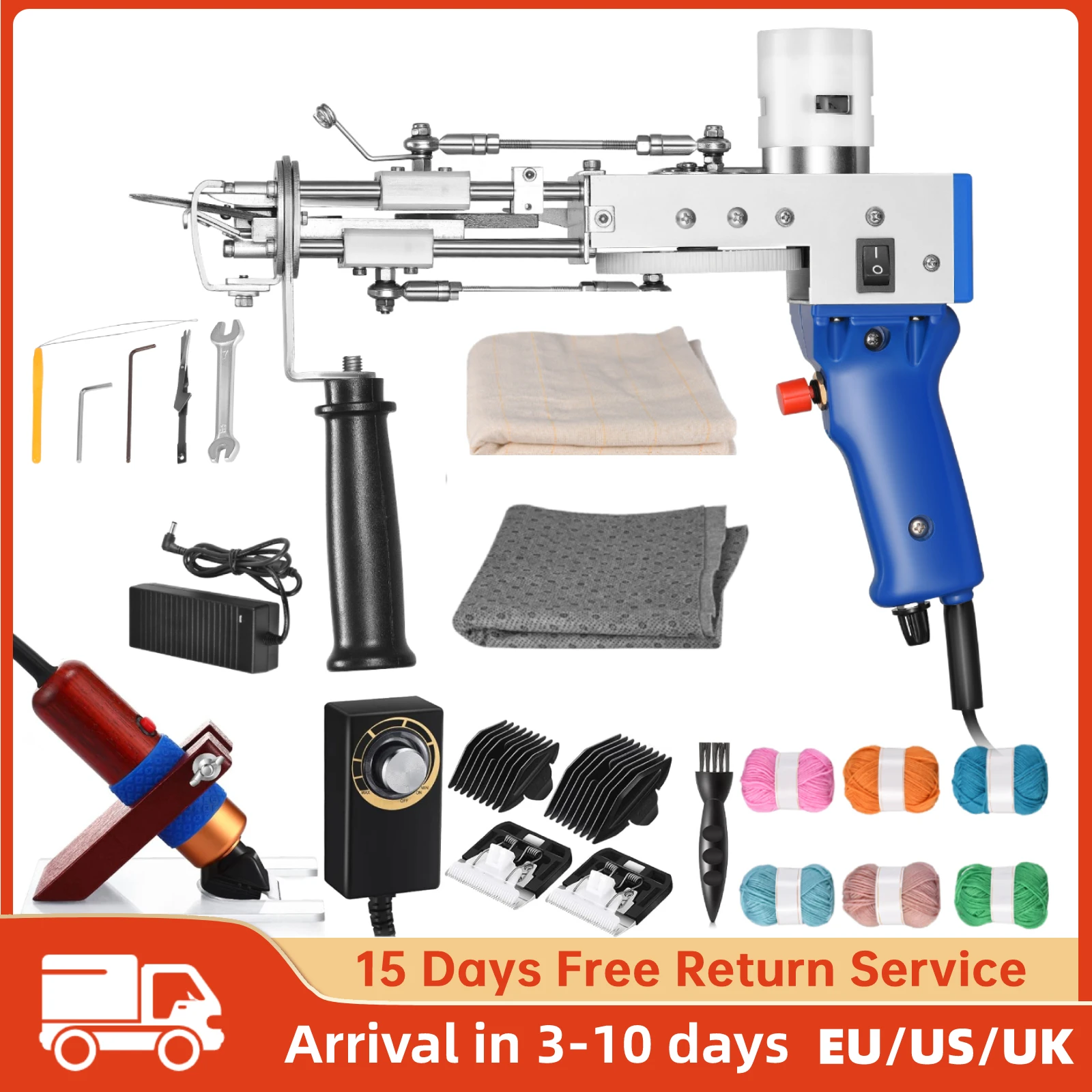 2 IN 1 Tufting Gun Kit Cut Pile Rug Tufting Gun High-Speed Carpet Tufting Gun DIY Tools Carpet Weaving Knitting Machines
2 IN 1 Tufting Gun Kit Cut Pile Rug Tufting Gun High-Speed Carpet Tufting Gun DIY Tools Carpet Weaving Knitting Machines