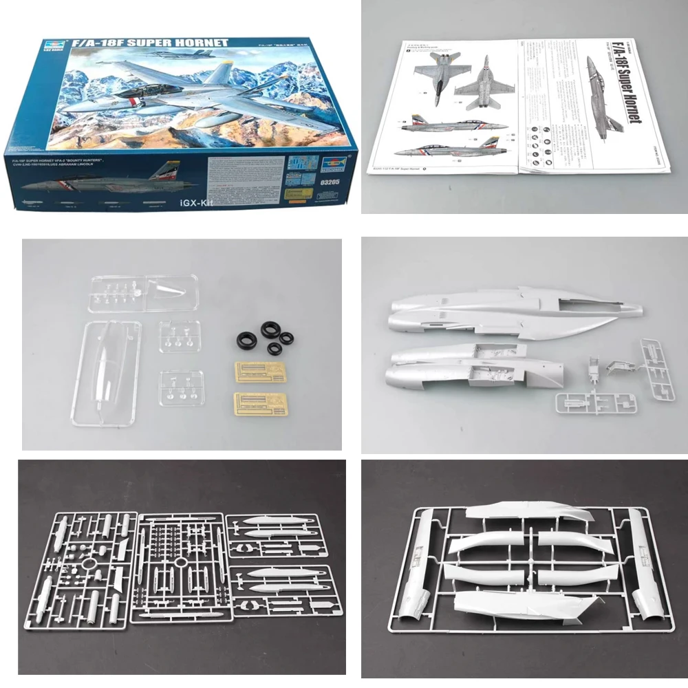 Trumpeter 03205 1:32 Scale US F18 F/A-18F Super Hornet Fighter Plane Toy Gift Hobby Military Assembly Plastic Model Building Kit 
Trumpeter 03205 1:32 Scale US F18 F/A-18F Super Hornet Fighter Plane Toy Gift Hobby Military Assembly Plastic Model Building Kit