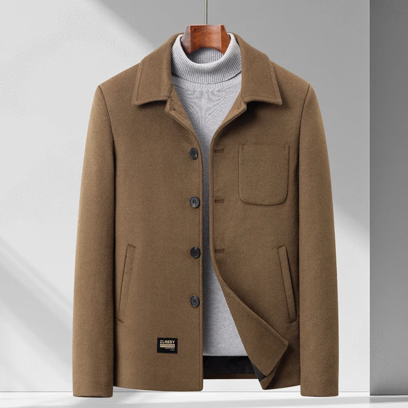 Winter Autumn Men Wool Jackets Navy Coffee Black Turn Down Collar Single Breasted Basic Coat Gentlemen Soft Warm Outfits Fashion
Winter Autumn Men Wool Jackets Navy Coffee Black Turn Down Collar Single Breasted Basic Coat Gentlemen Soft Warm Outfits Fashion