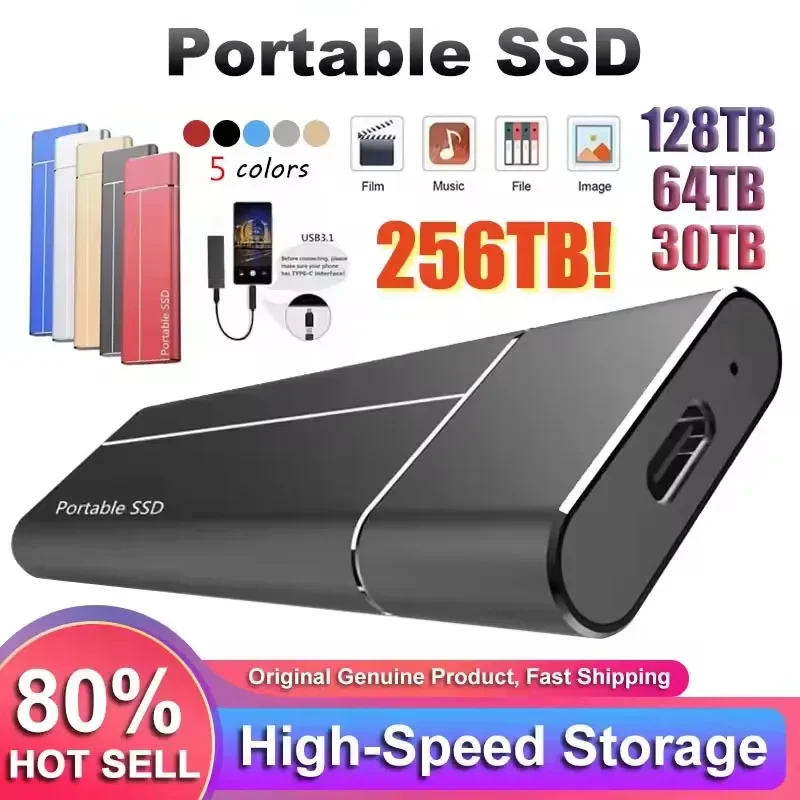 High-speed SSD Mini Portable SSD 256TB 1TB 2TB Original SSD Mass Storage USB3.0 External Hard Drive for Computer Laptop
High-speed SSD Mini Portable SSD 256TB 1TB 2TB Original SSD Mass Storage USB3.0 External Hard Drive for Computer Laptop