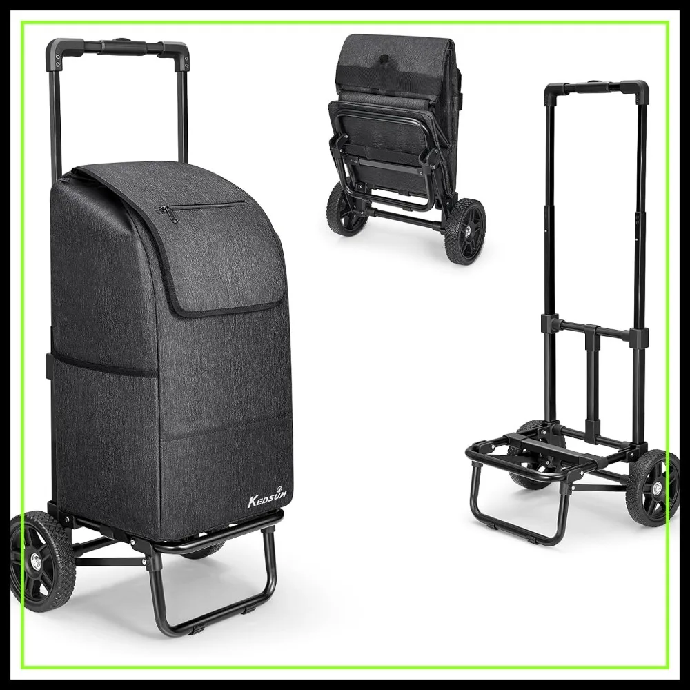 330 lbs Foldable Shopping Cart on Wheels, Heavy Duty Utility Cart with Waterproof Tote Bag for Groceries, Laundry, School, Black
330 lbs Foldable Shopping Cart on Wheels, Heavy Duty Utility Cart with Waterproof Tote Bag for Groceries, Laundry, School, Black