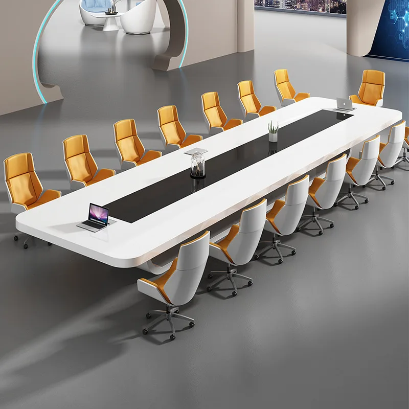 White Tabletop Paint Large Conference Long Table Simple Modern Negotiation Table Meeting Room Table And Chair Combination
White Tabletop Paint Large Conference Long Table Simple Modern Negotiation Table Meeting Room Table And Chair Combination