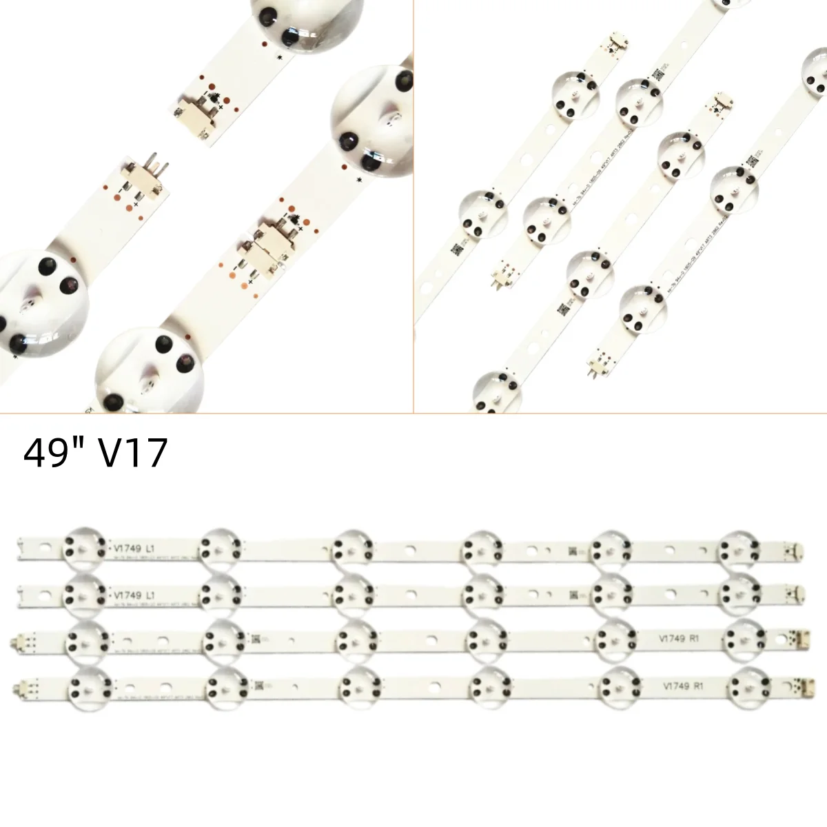 Светодиодные ленты подсветки для телевизора V1749L1 49" V17 ART3 2862 REV 0.2 1 6916L-2862A 6916L-2862B 6916L-2863A 6916L-2863B
Светодиодные ленты подсветки для телевизора V1749L1 49" V17 ART3 2862 REV 0.2 1 6916L-2862A 6916L-2862B 6916L-2863A 6916L-2863B