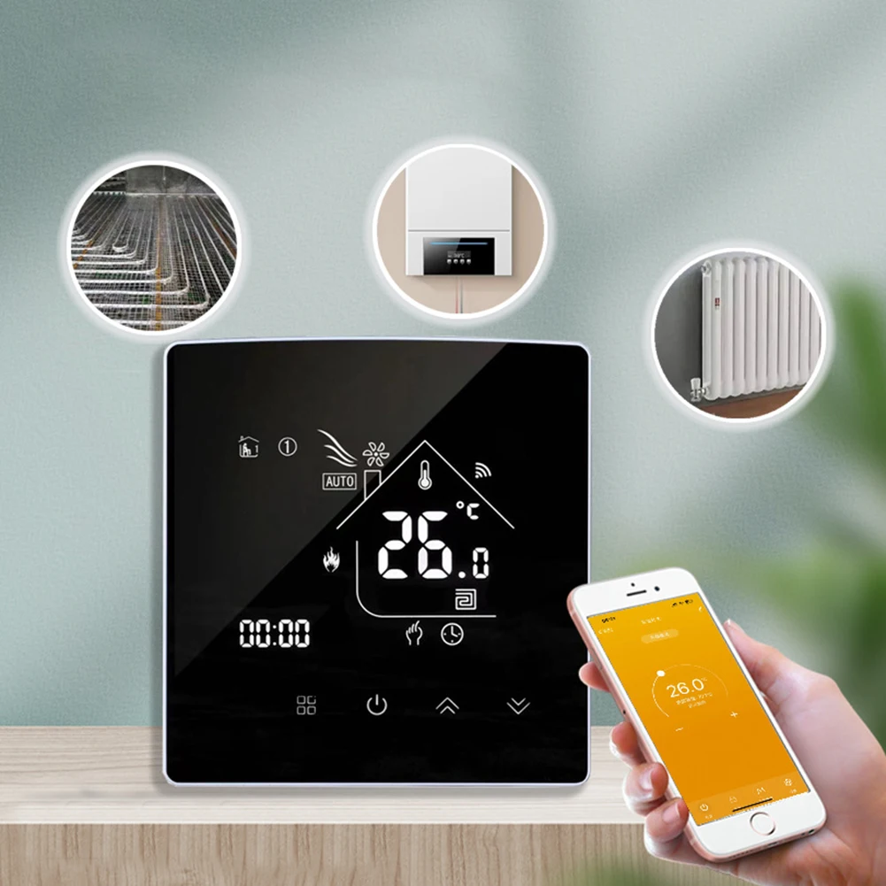 Термостат с сенсорным экраном Wi-Fi и дистанционным управлением через приложение для домашнего отопления, включая подогрев пола и котлы
Термостат с сенсорным экраном Wi-Fi и дистанционным управлением через приложение для домашнего отопления, включая подогрев пола и котлы