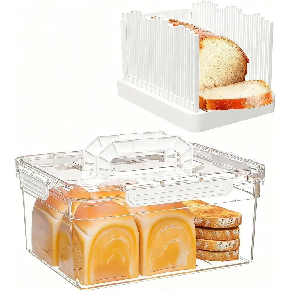 Portable Airtight Bread Storage Container with Lid Handle for Kitchen Counter, Bread Keeper or Homemade Bread, Toast, Bagel, Coo
Portable Airtight Bread Storage Container with Lid Handle for Kitchen Counter, Bread Keeper or Homemade Bread, Toast, Bagel, Coo