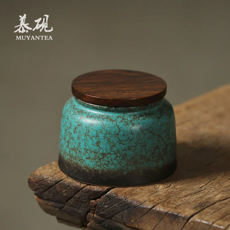 Mutaoy Japanese-Style Vintage With Creative Ebony Lid, Small Container, Zen-Inspired Setting, Pu'er Tea Canister
Mutaoy Japanese-Style Vintage With Creative Ebony Lid, Small Container, Zen-Inspired Setting, Pu'er Tea Canister