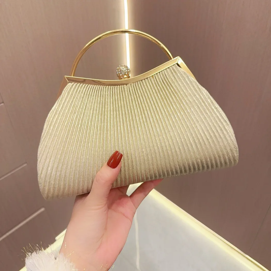 Fashion Women Evening Bag Elegant Glitter Pleated Ladies Clutch Party Wedding Shoulder Bags Banquet Handbag
Fashion Women Evening Bag Elegant Glitter Pleated Ladies Clutch Party Wedding Shoulder Bags Banquet Handbag