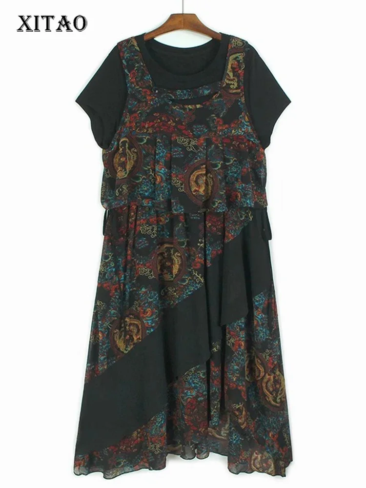 XITAO Sleeveless Vest Print Asymmetrical Two Pieces Dress O-neck Pullover Patchwork Loose Pocket Slimming Casual Dress GYX1563
XITAO Sleeveless Vest Print Asymmetrical Two Pieces Dress O-neck Pullover Patchwork Loose Pocket Slimming Casual Dress GYX1563