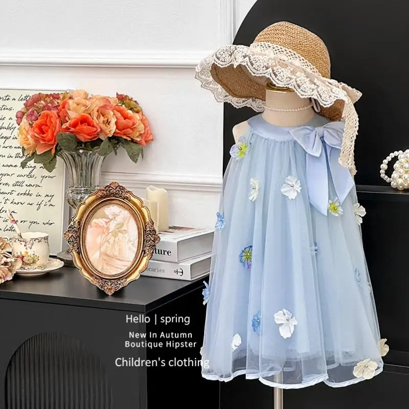 Summer Girls O-Neck Dress 2025 New 3d Flower Tulle Sleeveless Vest Children Dress Baby Girl First Year Bow Princess Dresses
Summer Girls O-Neck Dress 2025 New 3d Flower Tulle Sleeveless Vest Children Dress Baby Girl First Year Bow Princess Dresses