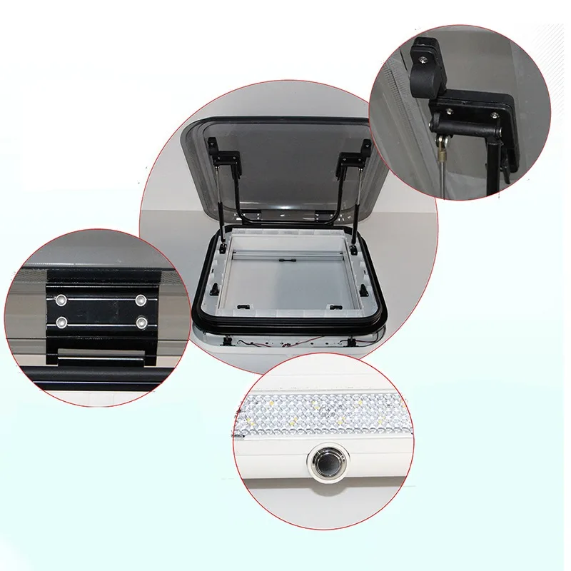 ATV 850*500mm RV LED Skylight Ventilate Roof Window W/ Flynet Sunshade For Caravan Trailer
ATV 850*500mm RV LED Skylight Ventilate Roof Window W/ Flynet Sunshade For Caravan Trailer