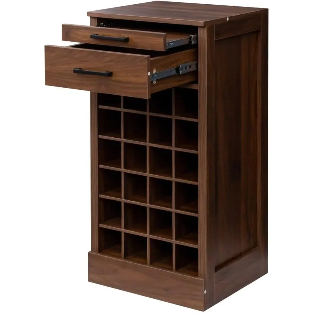 Wine Bar Cabinet with 28-Bottle Storage - Elegant Dining Room Storage with Single Drawer, bar cabinet.
Wine Bar Cabinet with 28-Bottle Storage - Elegant Dining Room Storage with Single Drawer, bar cabinet.