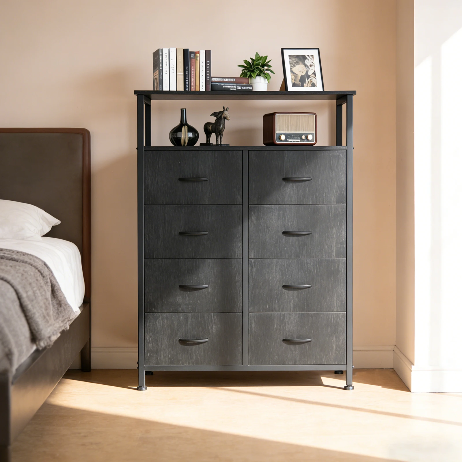 8-Drawer Fabric Dresser with Open Shelf, 45.9-inch Tall Storage Cabinet for Bedroom Closet Organization
8-Drawer Fabric Dresser with Open Shelf, 45.9-inch Tall Storage Cabinet for Bedroom Closet Organization