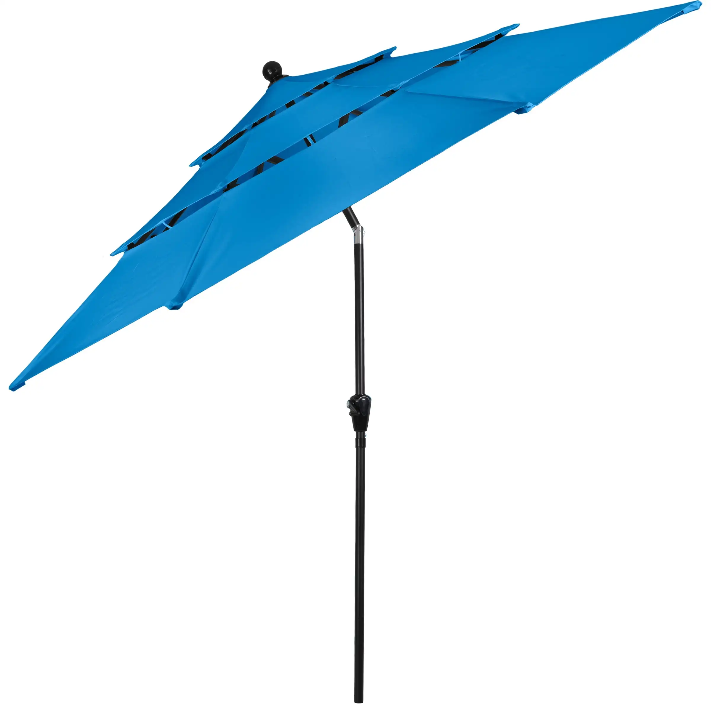 3-Tier Outdoor Sunshade with Tilt - Blue Patio Umbrella
3-Tier Outdoor Sunshade with Tilt - Blue Patio Umbrella