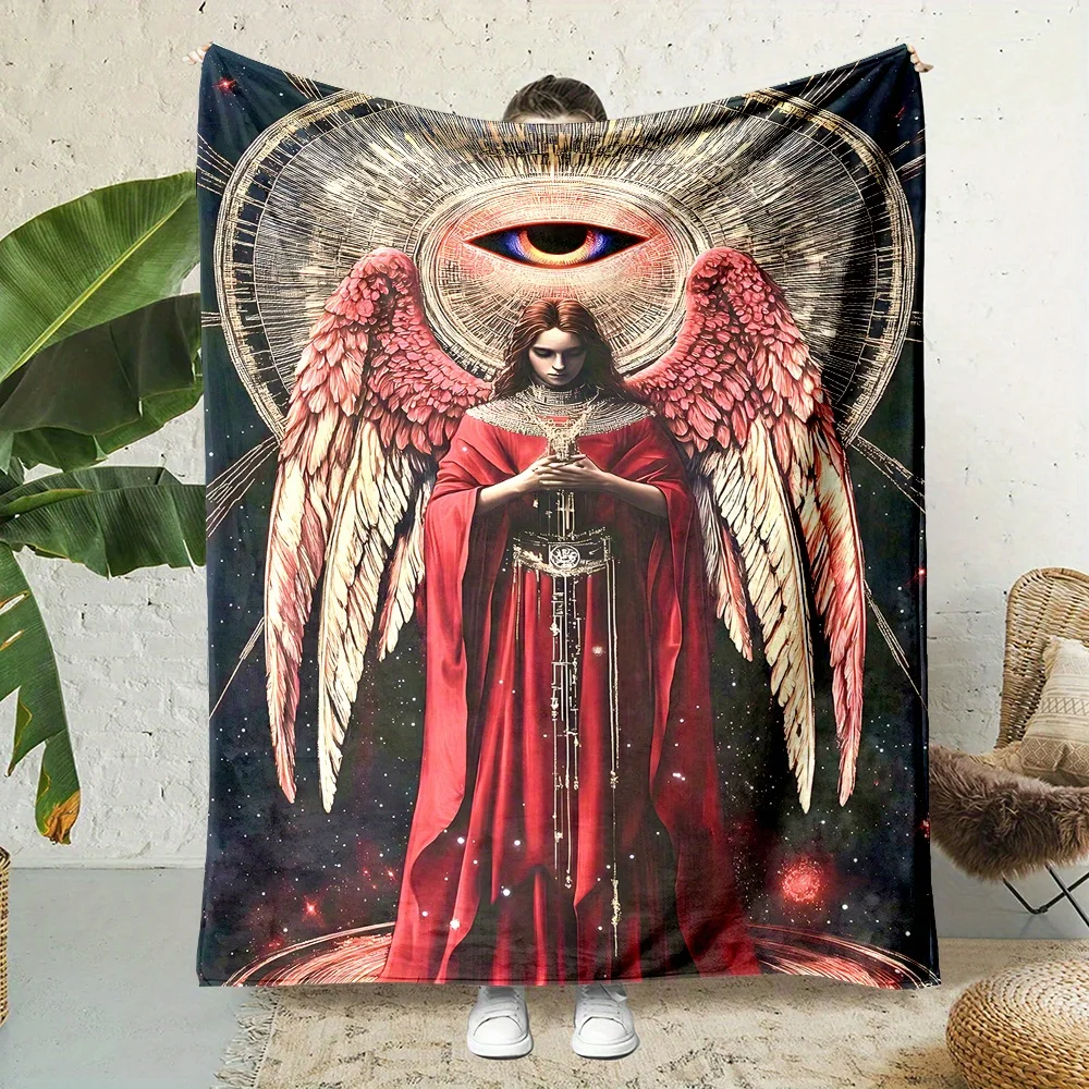 Angel with Eye Print Flannel Fleece Throw Blanket, Contemporary Style, All-Season, Fabric, Digital Print, Reversible
Angel with Eye Print Flannel Fleece Throw Blanket, Contemporary Style, All-Season, Fabric, Digital Print, Reversible