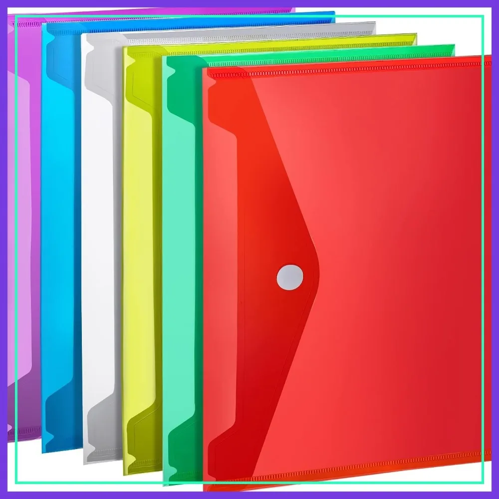 6 PCS Reusable Clear Plastic File Folders, A4 Document Holder for Office & Home
6 PCS Reusable Clear Plastic File Folders, A4 Document Holder for Office & Home