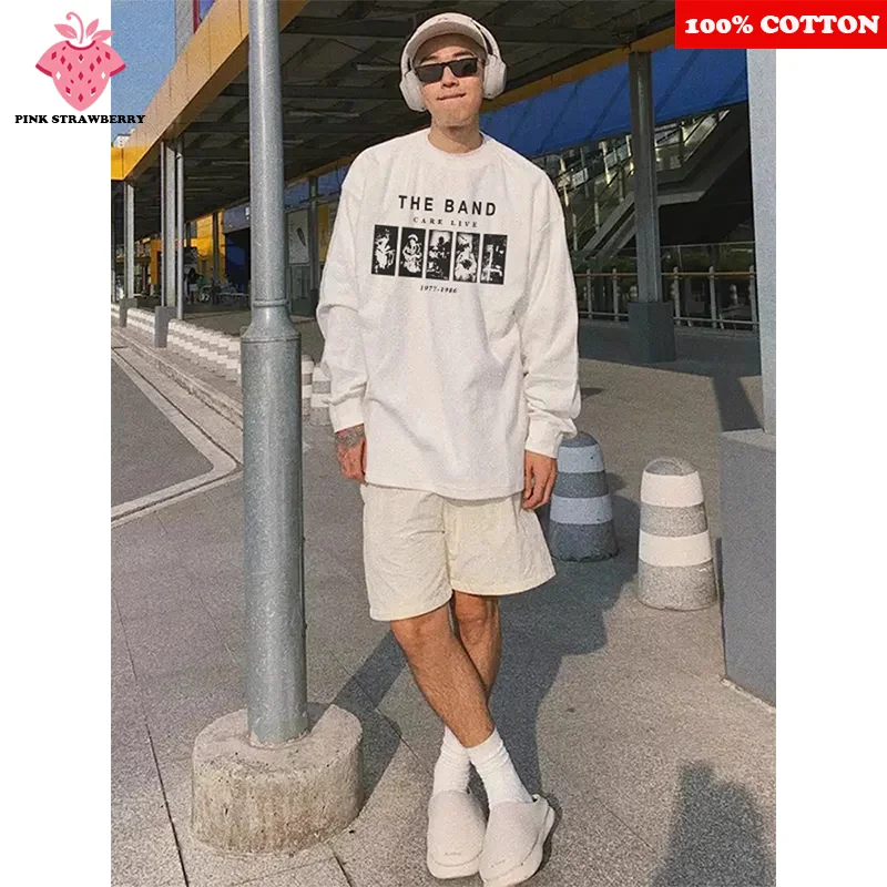 American Retro Letter Print T-shirt Men Autumn 2025 New 100% Cotton Long sleeve Casual Loose White T-shirt Y2k Top Men clothing
American Retro Letter Print T-shirt Men Autumn 2025 New 100% Cotton Long sleeve Casual Loose White T-shirt Y2k Top Men clothing