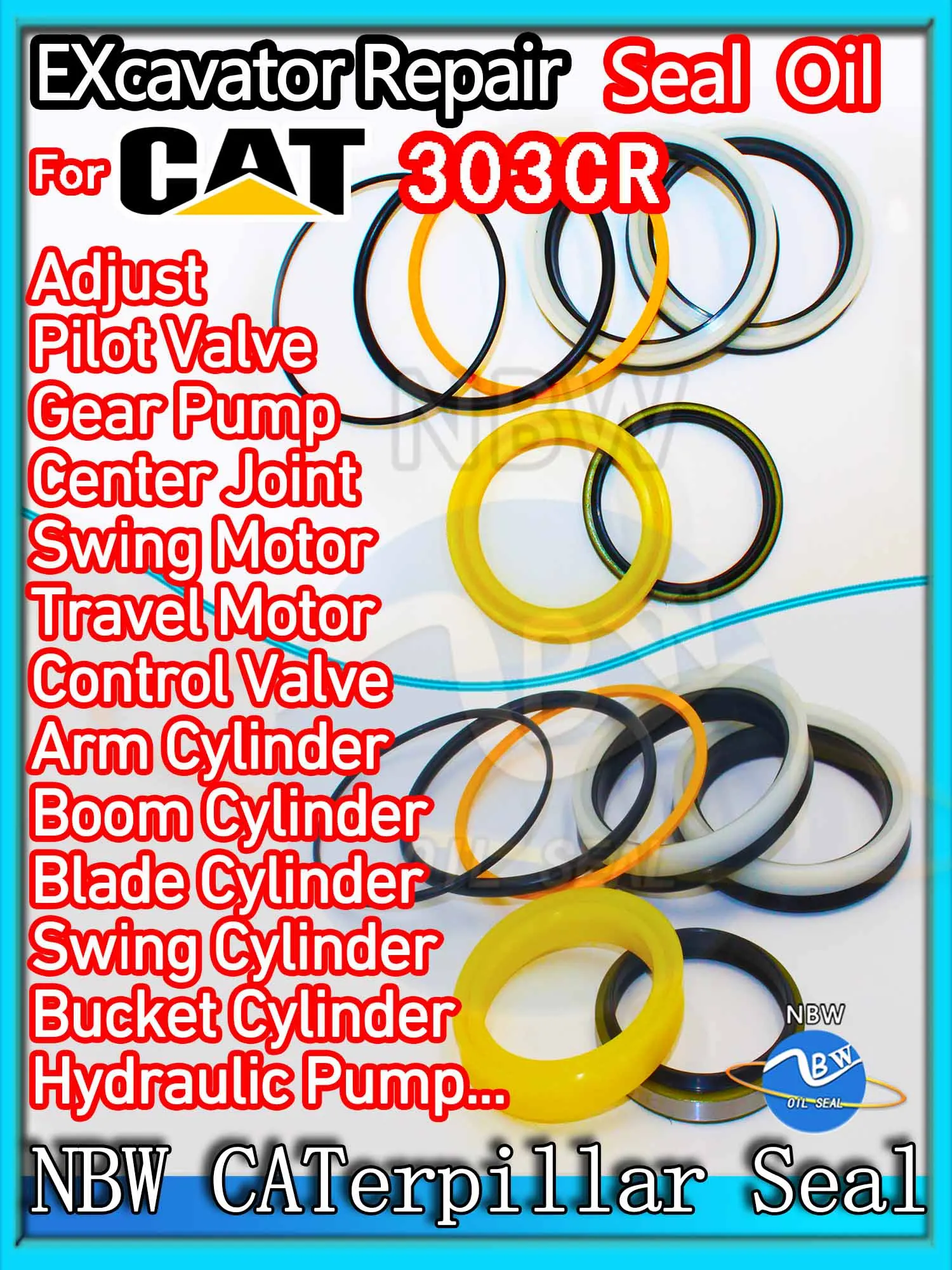 For Caterpillar 303CR Excavator Oil Seal Kit High Quality Repair Cat O-ring Cylinder BOOM ARM Bucket Hydraulic Pump Digger Swing
For Caterpillar 303CR Excavator Oil Seal Kit High Quality Repair Cat O-ring Cylinder BOOM ARM Bucket Hydraulic Pump Digger Swing