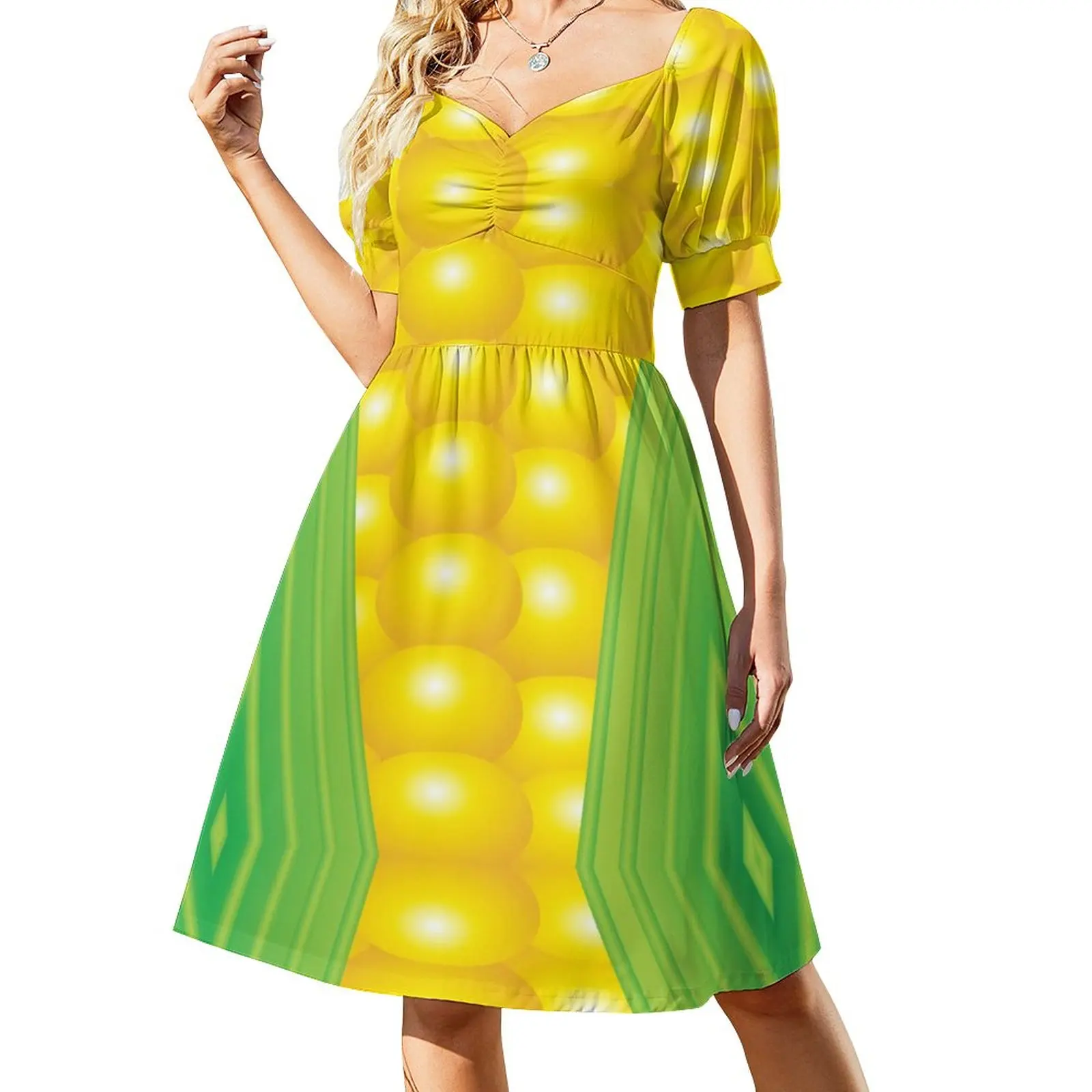 Fresh Ripe Corn Cobs Pattern Casual Dress Street Fashion Dresses Retro Dress Female V Neck Oversize Vestido
Fresh Ripe Corn Cobs Pattern Casual Dress Street Fashion Dresses Retro Dress Female V Neck Oversize Vestido