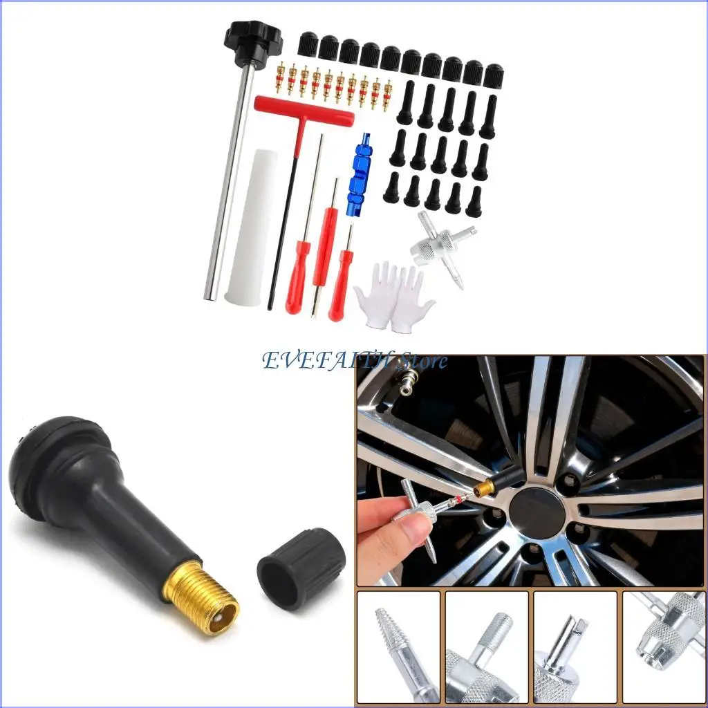 124B High Performances Tire Valves Stem Removal & Installation Tool Set 45Pcs Heavy Duty Gate Remover for Repair Man & DIYers
124B High Performances Tire Valves Stem Removal & Installation Tool Set 45Pcs Heavy Duty Gate Remover for Repair Man & DIYers