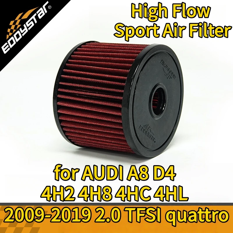 Спортивный воздушный фильтр с высоким расходом для AUDI A8 D4 4H2 4H8 4HC 4HL 2009-2019 2,0 TFSI quattro Моющиеся гоночные впускные фильтры 
Спортивный воздушный фильтр с высоким расходом для AUDI A8 D4 4H2 4H8 4HC 4HL 2009-2019 2,0 TFSI quattro Моющиеся гоночные впускные фильтры
