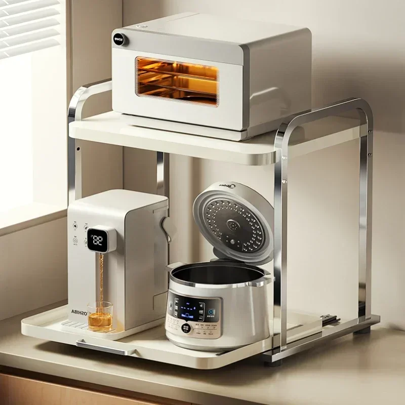 2 Layers Microwave Oven Rack Pull-out Kitchen Organizer Shelf Rice Cooker Electrical Appliances Storage Shelves Oven Rack
2 Layers Microwave Oven Rack Pull-out Kitchen Organizer Shelf Rice Cooker Electrical Appliances Storage Shelves Oven Rack