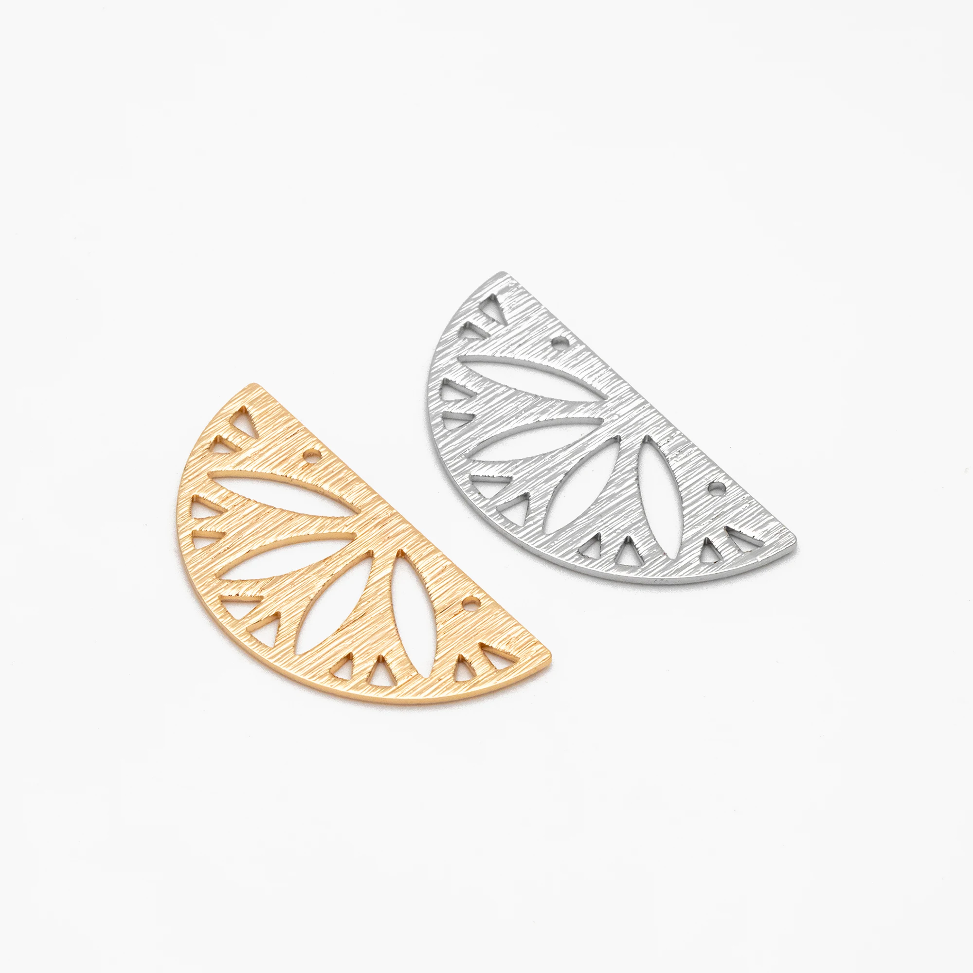 10pcs Gold Brushed Semicircle Connectors, Geometric Earring Charms, Laser Cut Geometric Jewelry (GB-3818)
10pcs Gold Brushed Semicircle Connectors, Geometric Earring Charms, Laser Cut Geometric Jewelry (GB-3818)