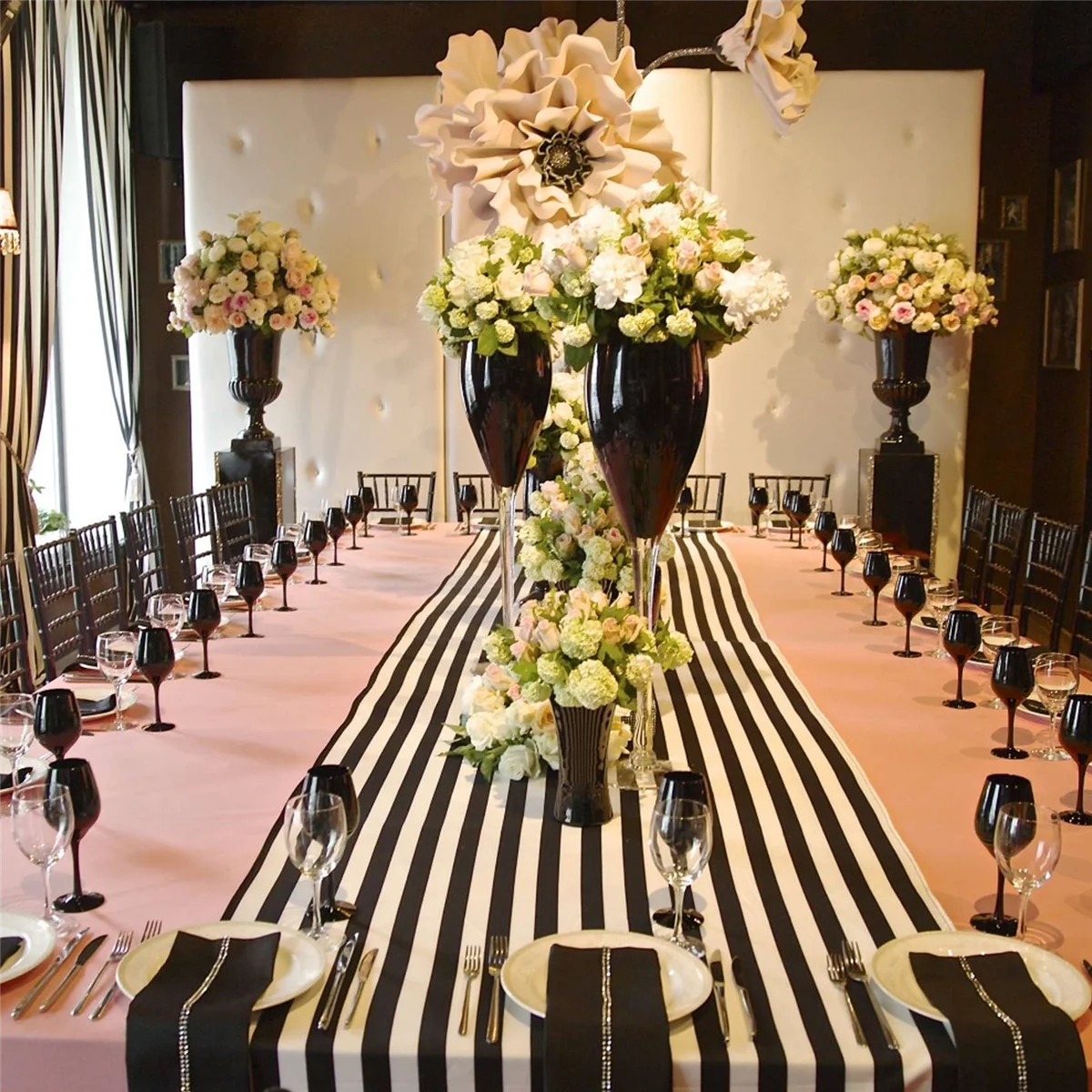 runner 10 Pack Table Runner Polyester Table Decor Classic Black and White Striped Table Runner Modern Elegant Design
runner 10 Pack Table Runner Polyester Table Decor Classic Black and White Striped Table Runner Modern Elegant Design