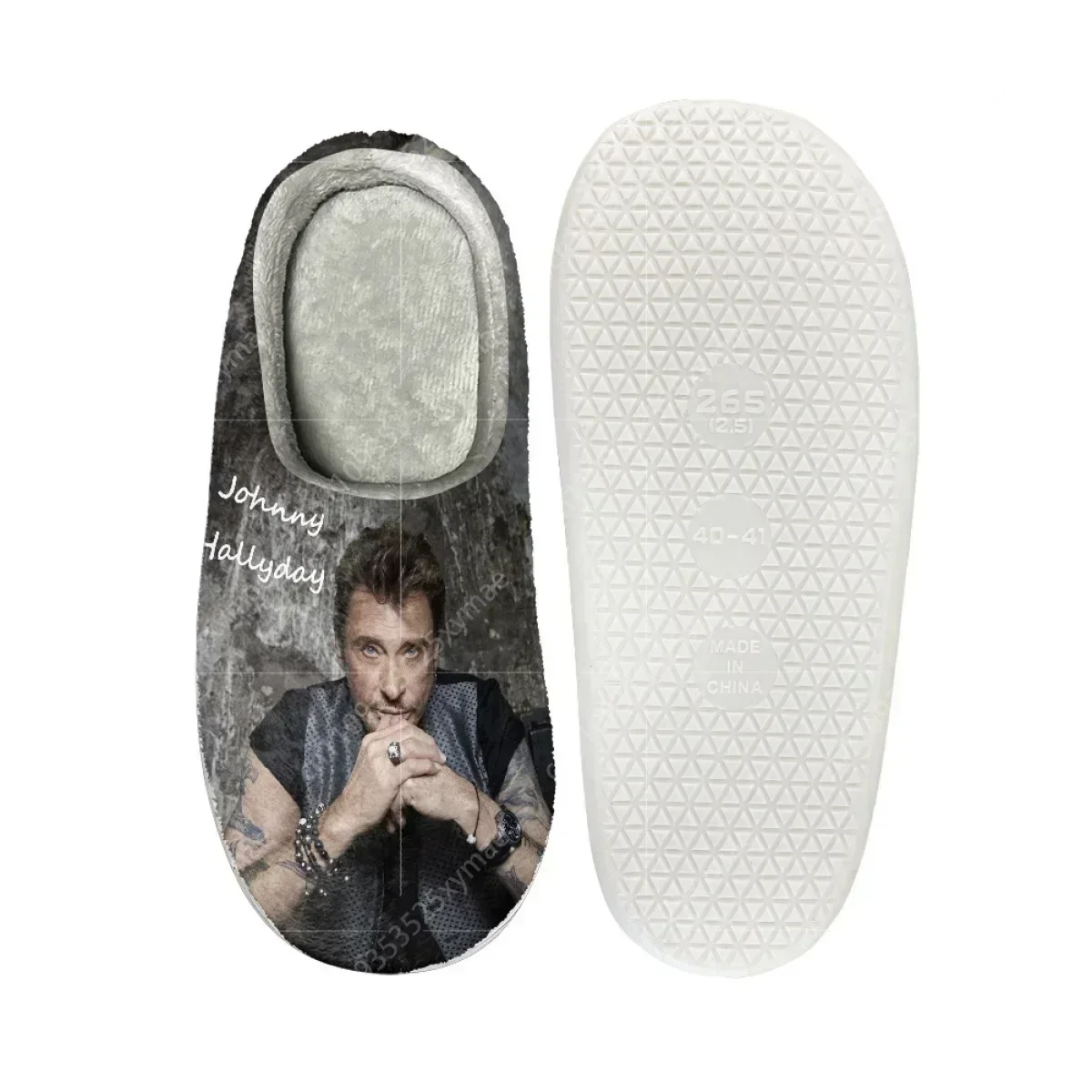 Polyester Cotton Slippers Women Men Home Shoes Simple Non-slip Slides Singer IndoorSinger Johnny Hallyday Footwear Custom Made
Polyester Cotton Slippers Women Men Home Shoes Simple Non-slip Slides Singer IndoorSinger Johnny Hallyday Footwear Custom Made