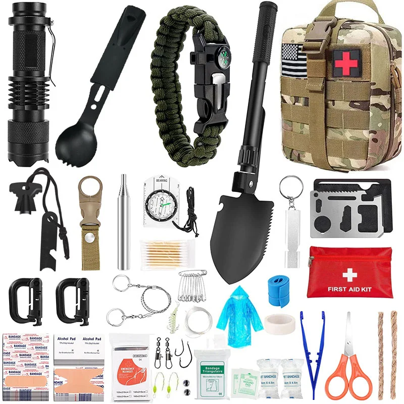 Outdoor Supplies Camping Emergency Equipment Camping Survival Tool Set Multifunctional Self-Defense Supplies First Aid Kits
Outdoor Supplies Camping Emergency Equipment Camping Survival Tool Set Multifunctional Self-Defense Supplies First Aid Kits