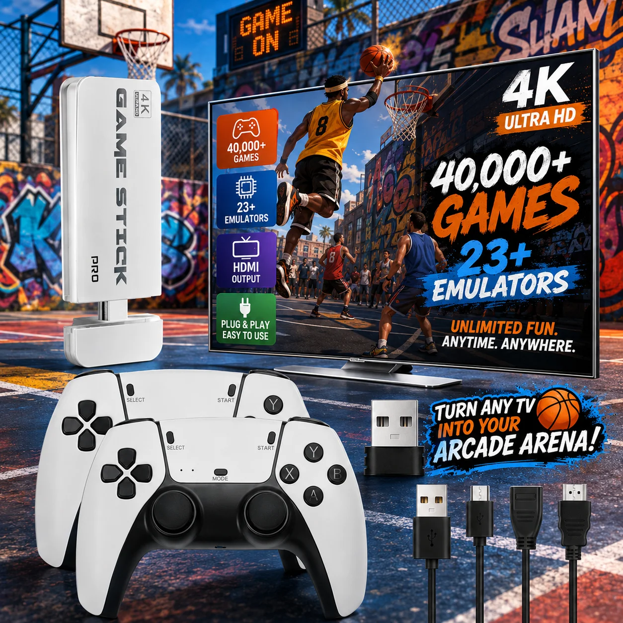 X8 Ultra Game Stick 64GB Retro Video Game Console 40000+ Games 23+ Emulators 4K HD Wireless Controller Plug and Play
X8 Ultra Game Stick 64GB Retro Video Game Console 40000+ Games 23+ Emulators 4K HD Wireless Controller Plug and Play