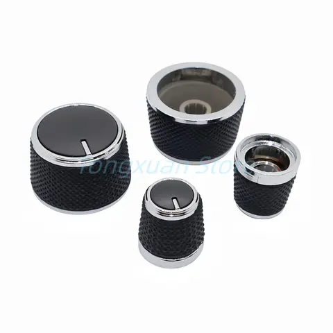 2pcs Plastic Rubber Potentiometer Switch Knob 15/25×16.5mm Audio Volume Adjustment Caps Flower Plum Shaft Inner Hole 6MM