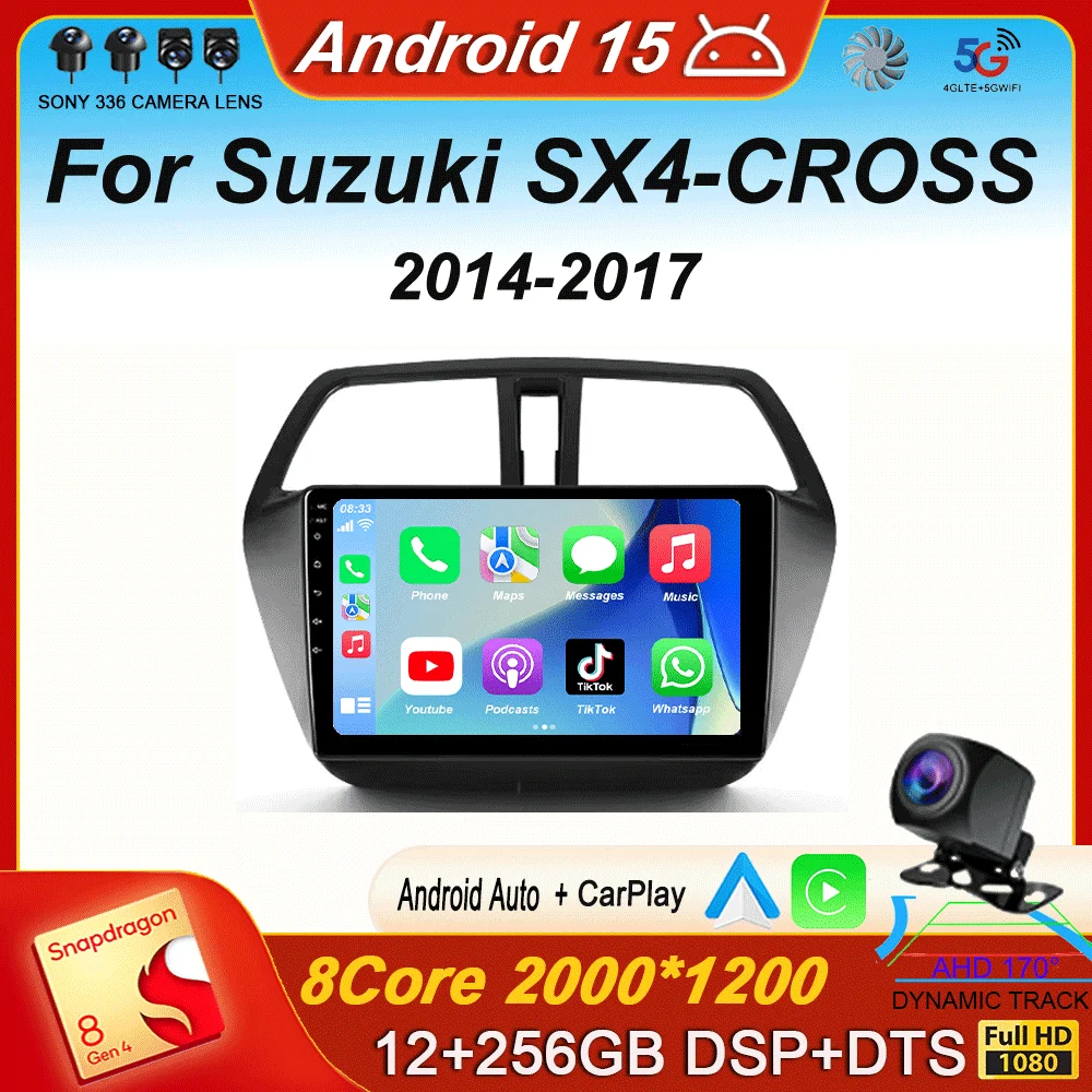 Автомобильный радиоприемник Carplay Auto WIFI + 4G для Suzuki SX4-CROSS 2014-2017 Android 15, мультимедийный видеоплеер, навигация, GPS, стерео головное устройство
Автомобильный радиоприемник Carplay Auto WIFI + 4G для Suzuki SX4-CROSS 2014-2017 Android 15, мультимедийный видеоплеер, навигация, GPS, стерео головное устройство