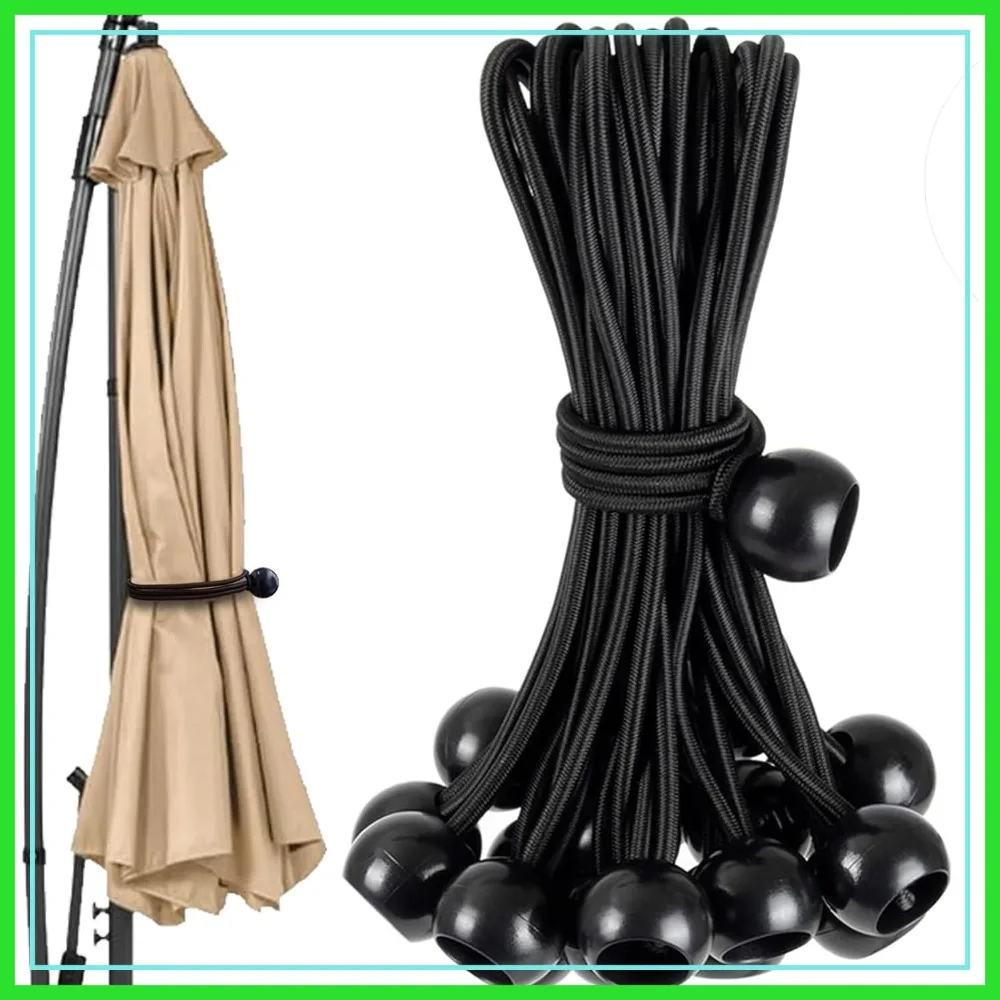 12 Pcs Patio Umbrella Bungee Cords with Balls, 18x1 inch Black Securing Straps, Multipurpose Tie Downs
12 Pcs Patio Umbrella Bungee Cords with Balls, 18x1 inch Black Securing Straps, Multipurpose Tie Downs