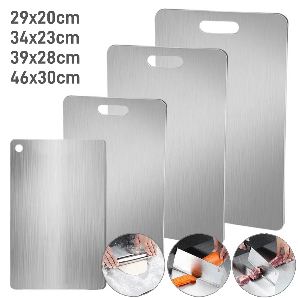 Доска разделочная из нержавеющей стали, двусторонняя, для выпечки и замеса теста, утолщенная, для мяса, фруктов и овощей
Доска разделочная из нержавеющей стали, двусторонняя, для выпечки и замеса теста, утолщенная, для мяса, фруктов и овощей