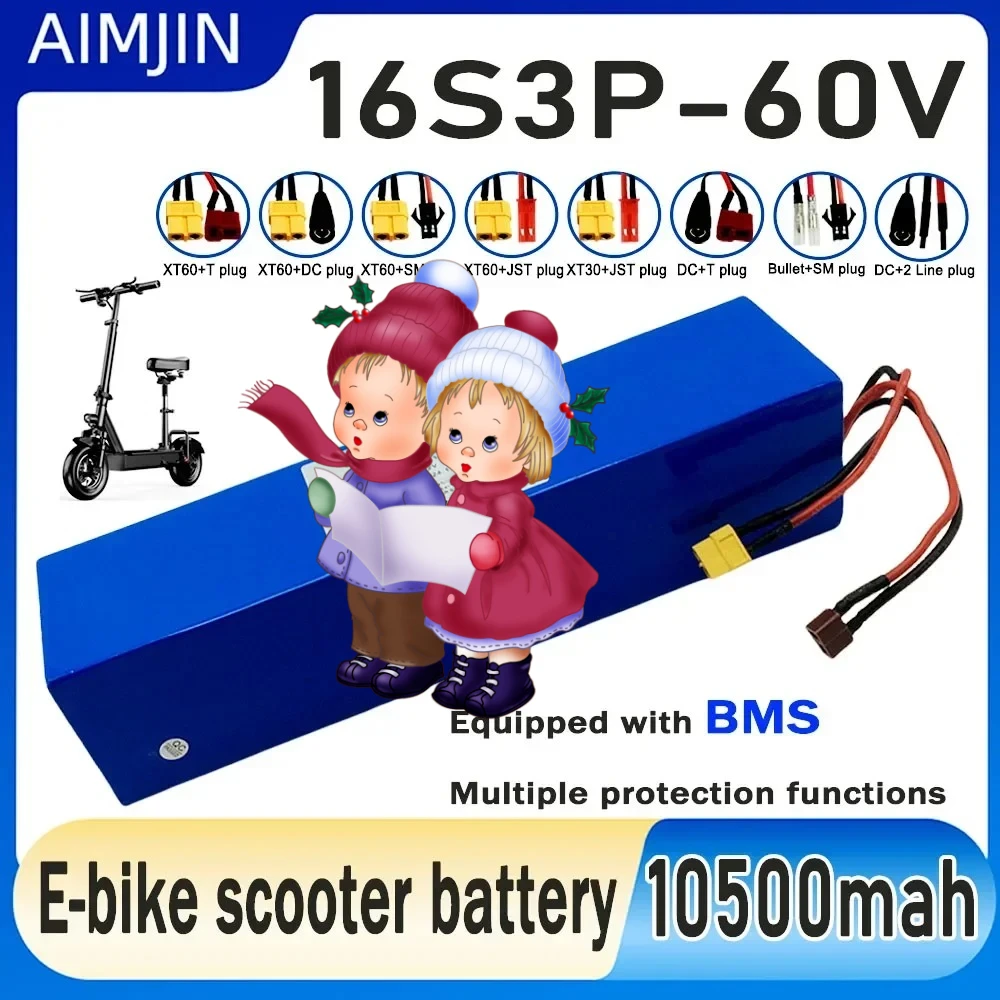 18650 60V 10500mAH 16s3p Battery Pack is suitable for replacement of high capacity mountain bike battery electric scooter
18650 60V 10500mAH 16s3p Battery Pack is suitable for replacement of high capacity mountain bike battery electric scooter