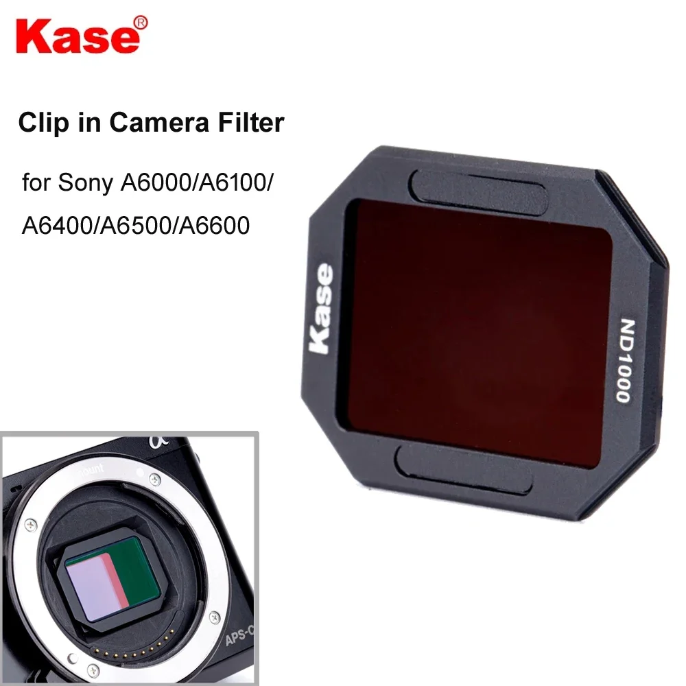 Kase Clip-in CMOS Protector MCUV/Neutral Density ND1000 ND64 ND8/Light Pollution Filter for Sony A6000/A6400/A6500/A6600/ZV-E10
Kase Clip-in CMOS Protector MCUV/Neutral Density ND1000 ND64 ND8/Light Pollution Filter for Sony A6000/A6400/A6500/A6600/ZV-E10
