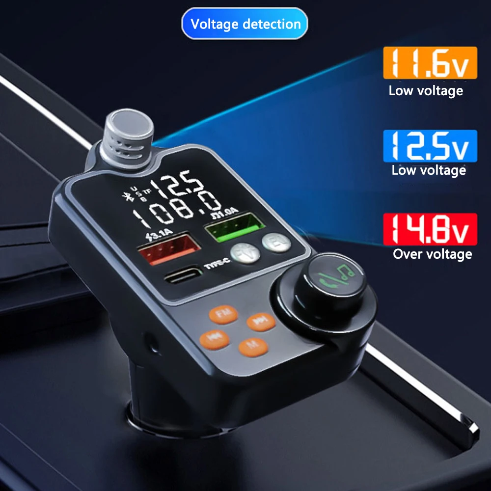 Super Car Charger Bluetooth MP3 Player Hands-free EQ Car Cigarette Lighter USB C Dual Port Fast Charging Adapter for Samsung Etc
Super Car Charger Bluetooth MP3 Player Hands-free EQ Car Cigarette Lighter USB C Dual Port Fast Charging Adapter for Samsung Etc