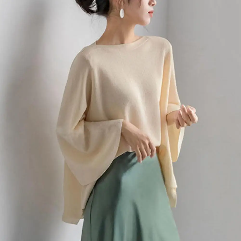 Women T-shirt O-neck 3/4 Flared Sleeve Solid Color Loose 2023 Summer New Oversized Casual Pullovers Tops Streetwear
Women T-shirt O-neck 3/4 Flared Sleeve Solid Color Loose 2023 Summer New Oversized Casual Pullovers Tops Streetwear