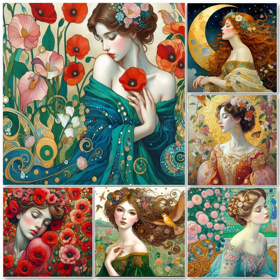 5D DIY Diamond Embroidery Flower Woman Portrait Full Diamond Mosaic Beautiful Girl Embroidery Handmade Gift Set Home Decorative 
5D DIY Diamond Embroidery Flower Woman Portrait Full Diamond Mosaic Beautiful Girl Embroidery Handmade Gift Set Home Decorative