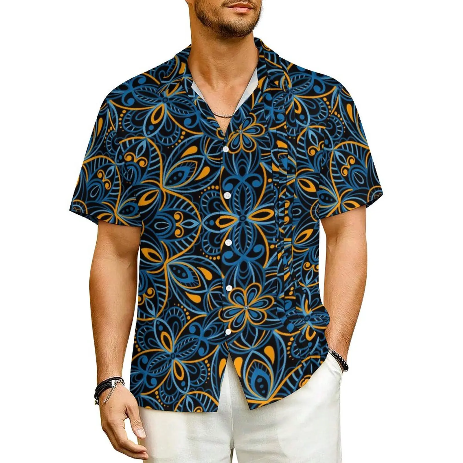 Summer Shirt Beach Vintage Mandala Blouses Abstract Floral Loose Casual Shirts Men Short Sleeve Street Style Plus Size Clothing
Summer Shirt Beach Vintage Mandala Blouses Abstract Floral Loose Casual Shirts Men Short Sleeve Street Style Plus Size Clothing