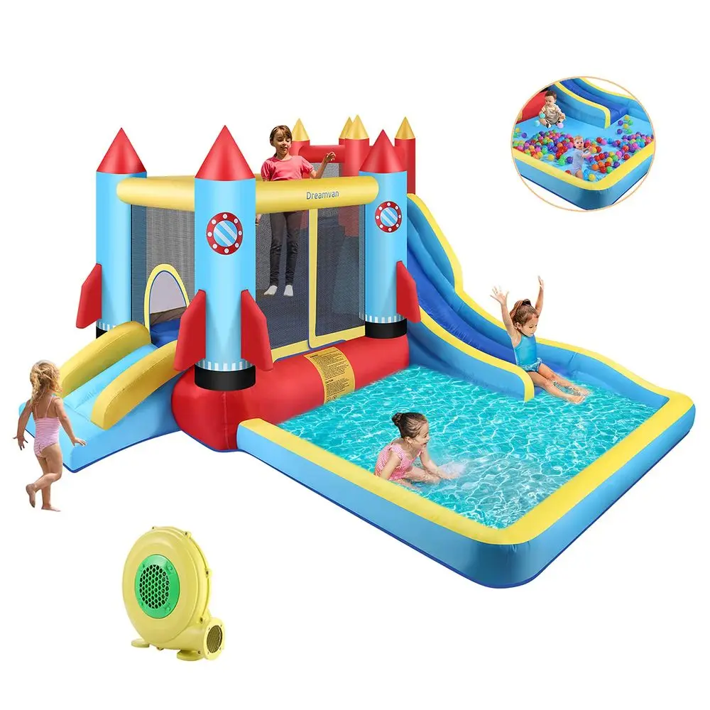 Kids Bounce House with Blower Inflatable Bounce Houses Double Slide Climbing Wall and Ball Pit Pool Splash Big Bouncy House Bou
Kids Bounce House with Blower Inflatable Bounce Houses Double Slide Climbing Wall and Ball Pit Pool Splash Big Bouncy House Bou