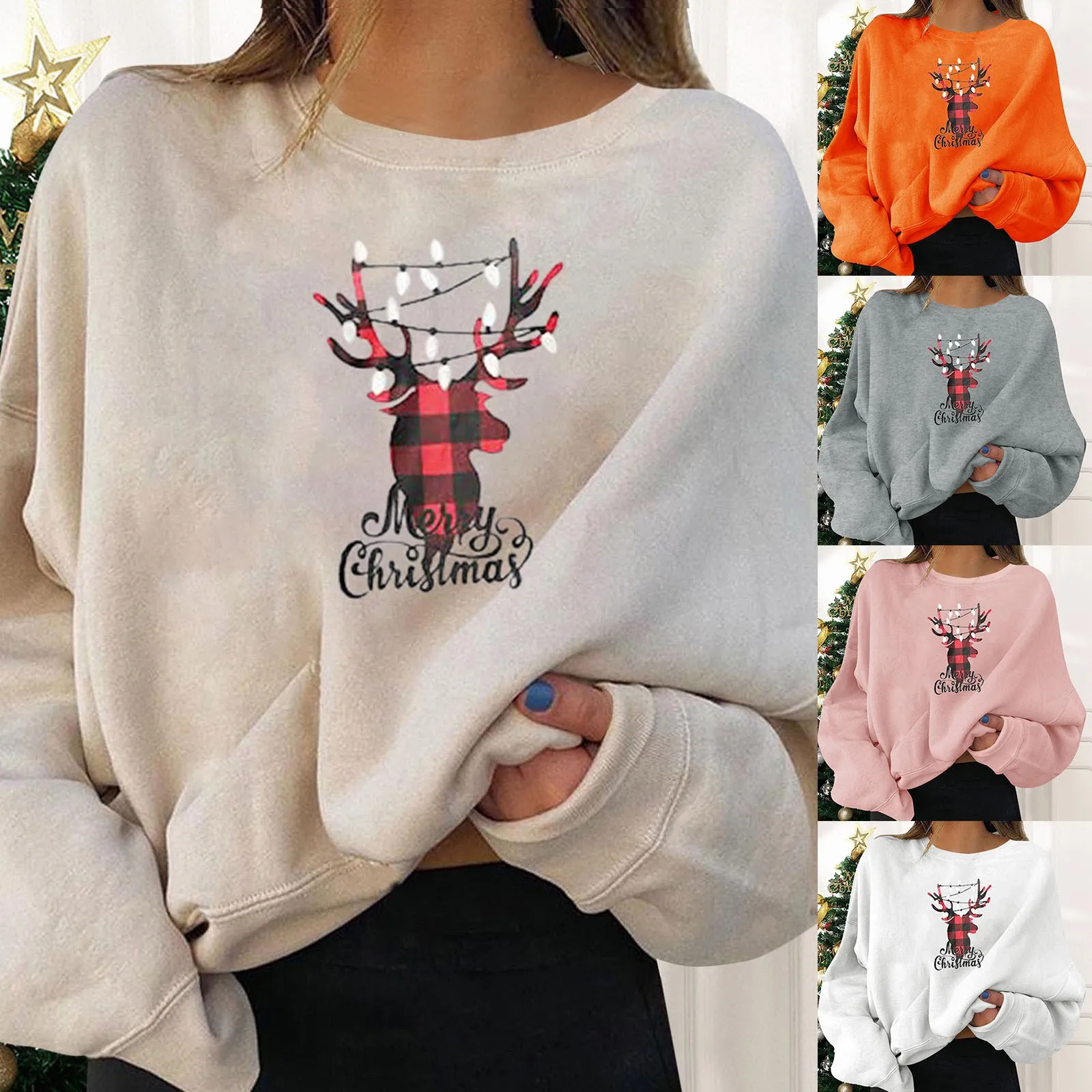 Christmas Women's Holiday Pullovers Fun Graphic Print Crew Neck Long Sleeve Ladies Hoodie Fleece Cinched Bottom Blouse
Christmas Women's Holiday Pullovers Fun Graphic Print Crew Neck Long Sleeve Ladies Hoodie Fleece Cinched Bottom Blouse